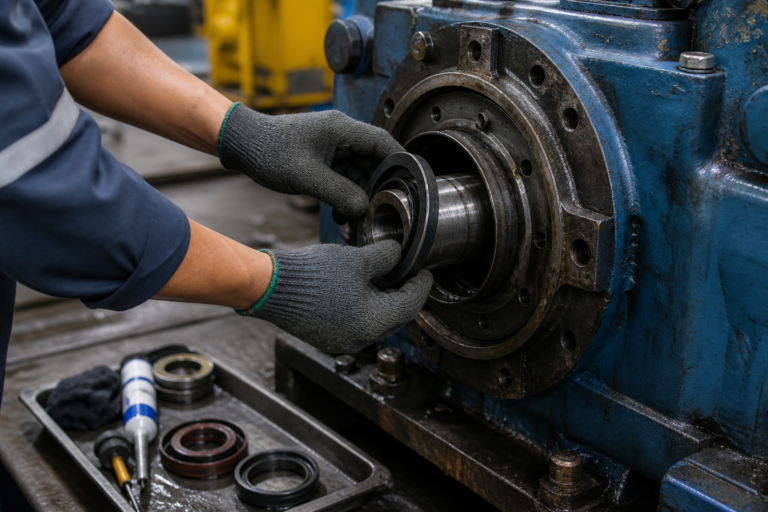 On-site oil and oil seal change.